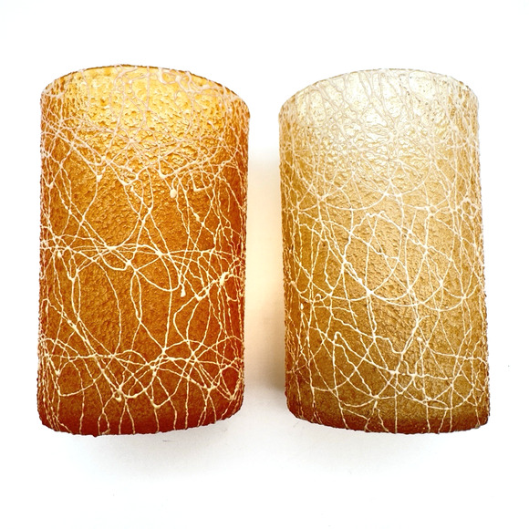 Spaghetti String Glass Juice Tumbler Set Of 6 Mid Century 3.5" - Picture 2 of 6